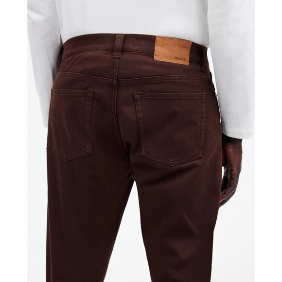 Madewell The Athletic Allday Slim Pant Mens 32x30 Dark Carob Stretch Tapered Leg - Picture 3 of 9